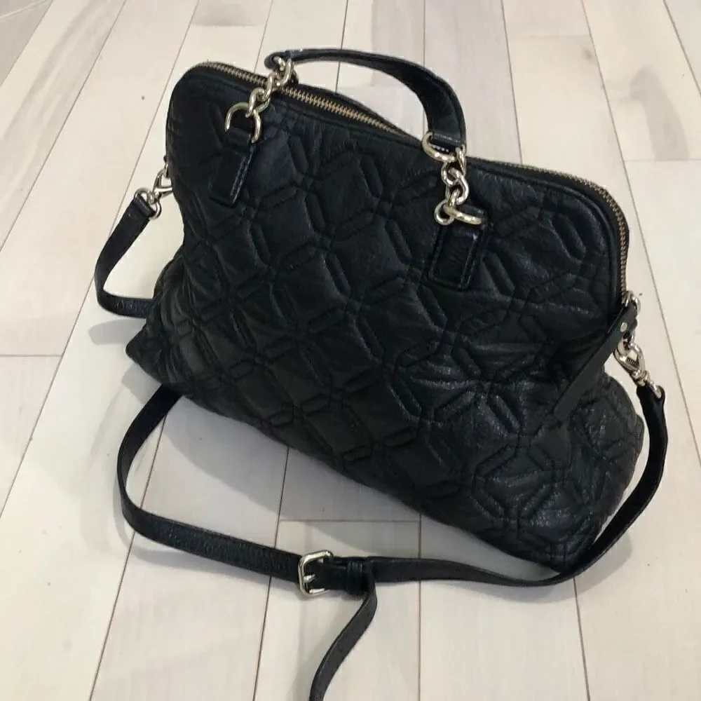 Kate Spade Women's  Astor Court Rachelle Quilted Leather Satchel Bag Black
